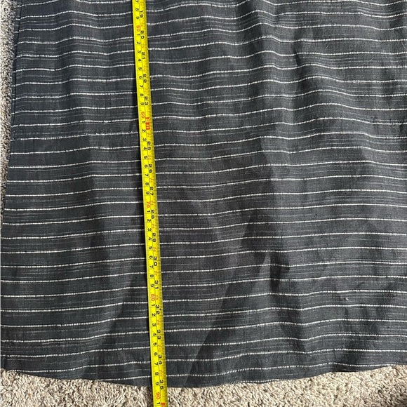 Eileen Fisher gray/white striped linen tunic dress PP XS/small petite shift - Picture 11 of 12